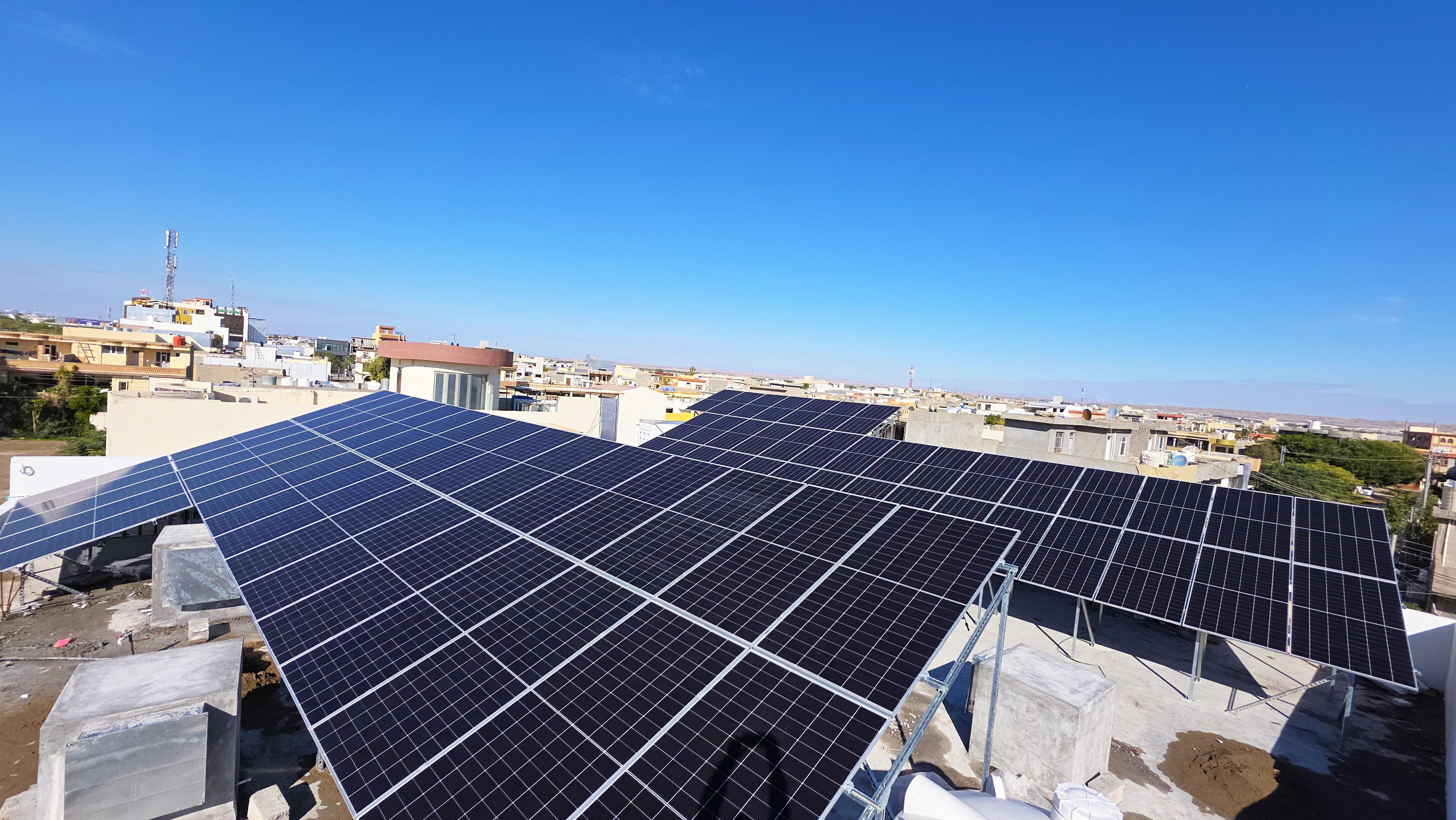 Installing 44.2 hybrid system for Bawan-warehouses-Kalar 3