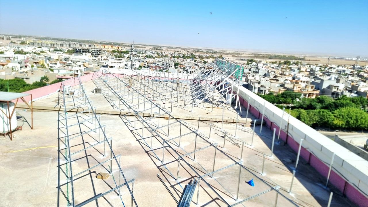 Installing 100Kw on grid system for Diwan Group in Kalar  4